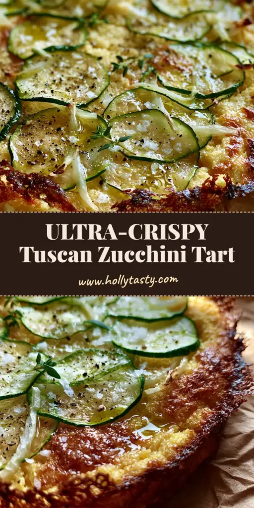 A rustic zucchini scarpaccia with paper-thin zucchini rounds and a crisp cornmeal crust on brown parchment paper. (zucchini scarpaccia)