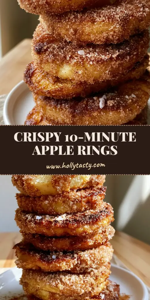 A high-angle shot of air fryer cinnamon apple rings with visible sugar crystals and caramelized edges on a white plate.